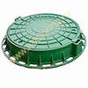 Дренажная система Aquastok (Аквасток): канализационный люк пластиковый, А, зеленый, 640 х 90 мм