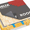 DELTA-ROOF гидроиз-ная плёнка/подкл-ный ковёр под битумную плитку/пароиз-ная плёнка, 220 гр./м.кв., 1,5 х 50 м., 75 м.кв.
